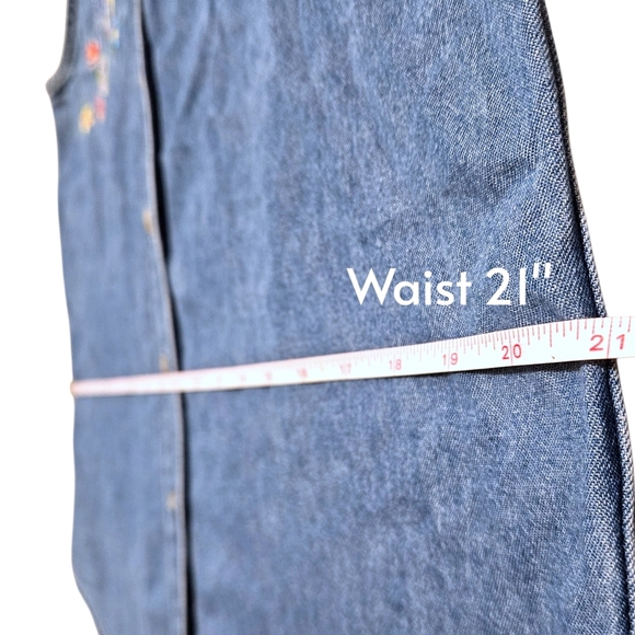 VTG Grannycore Denim Button-Up Vest Wmns M Embroidered Tropical Fish & Seashells - Picture 12 of 12